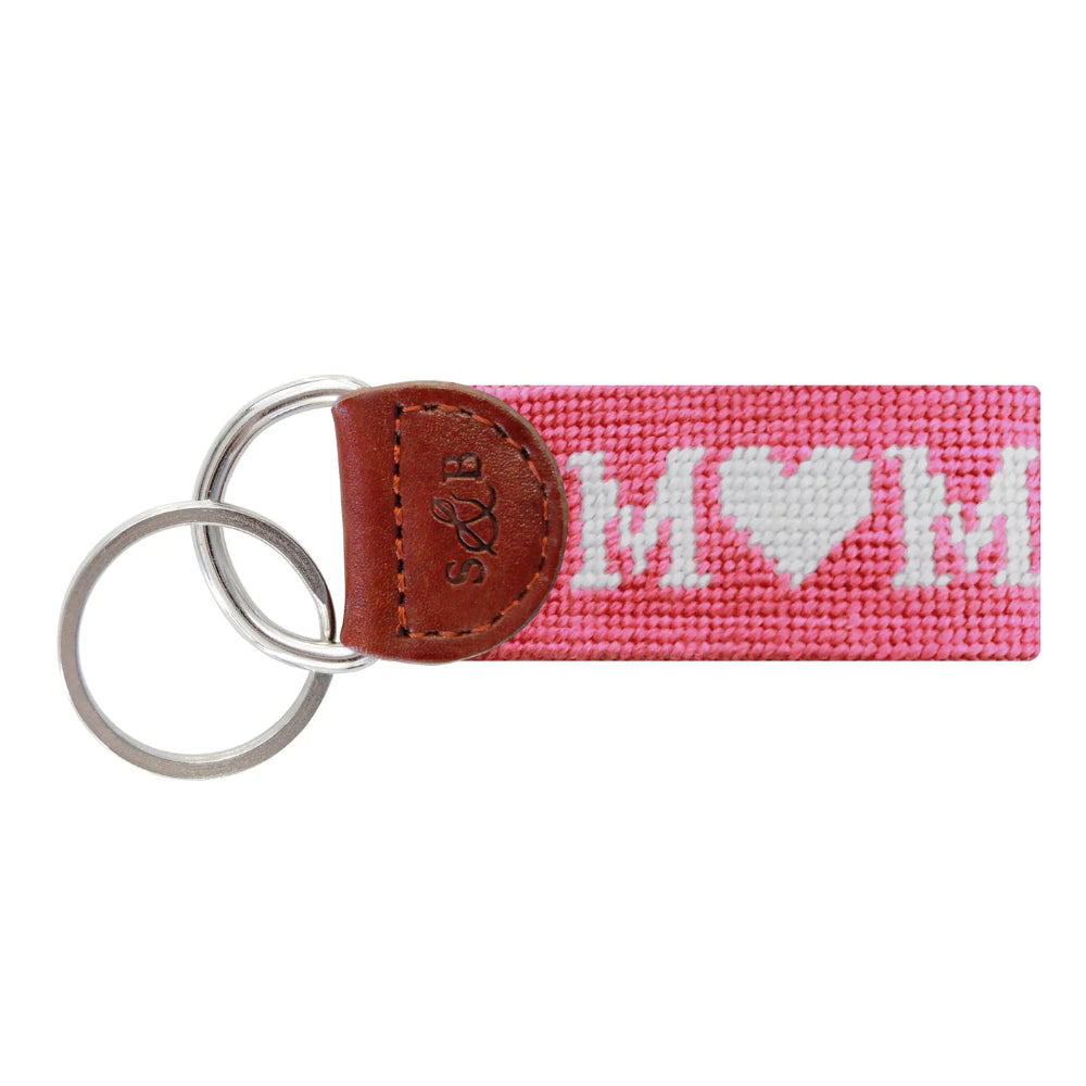 Smathers & Branson Hand - stitched Mom Key Fob with Italian Leather Finish