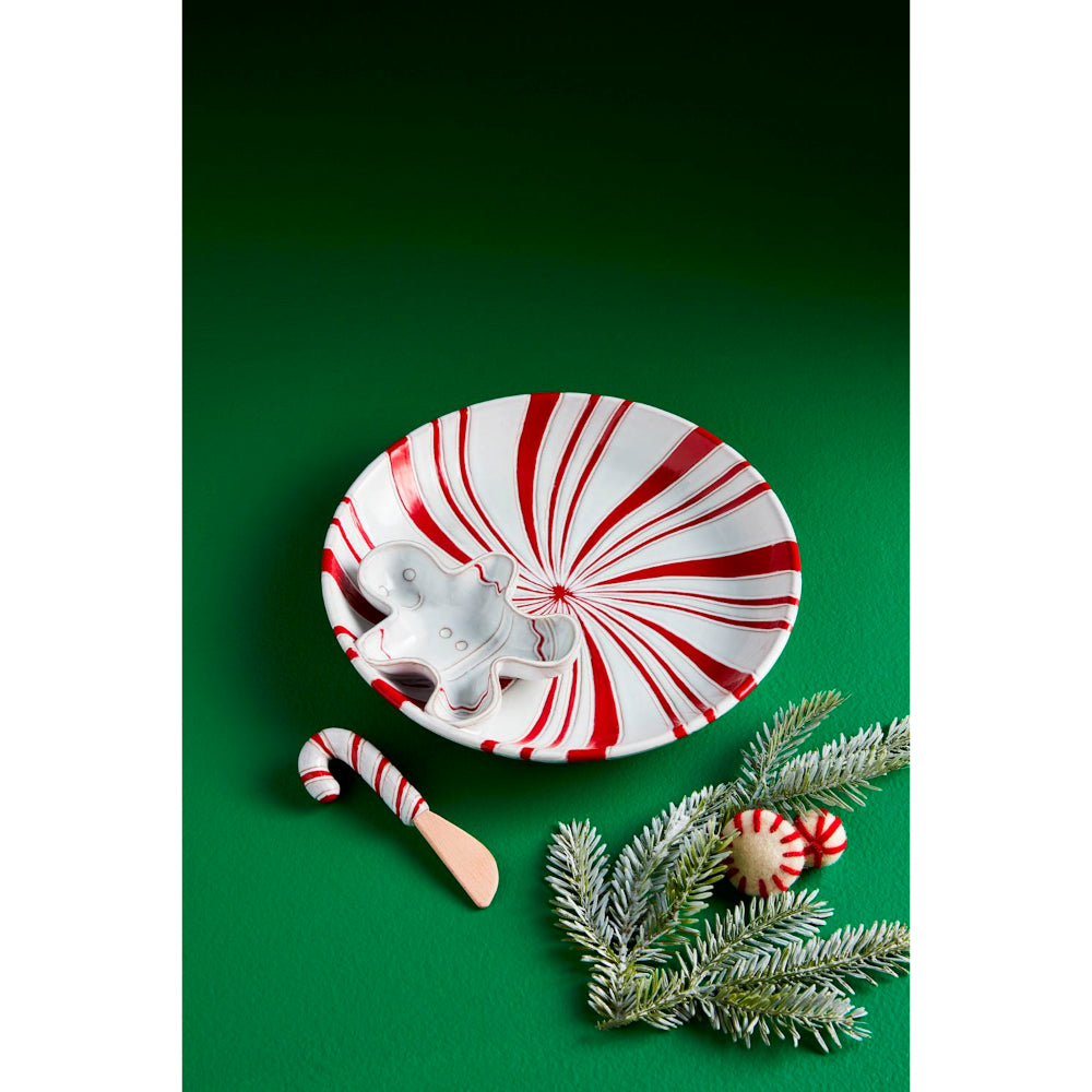 Mud Pie Two - Piece Peppermint Chip and Dip Serving Set