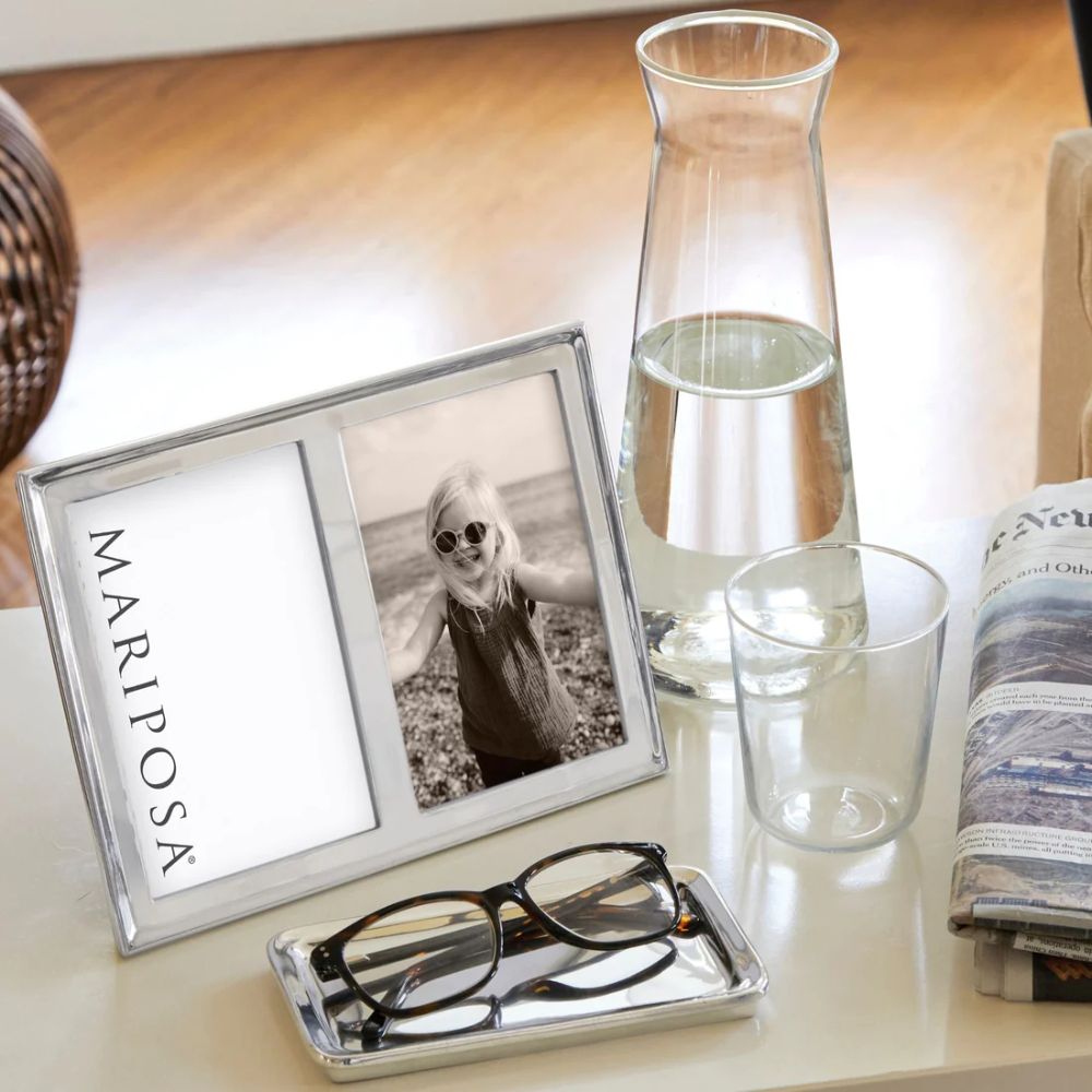 Mariposa Stylish Double 4x6 Photo Frame for Treasured Memories