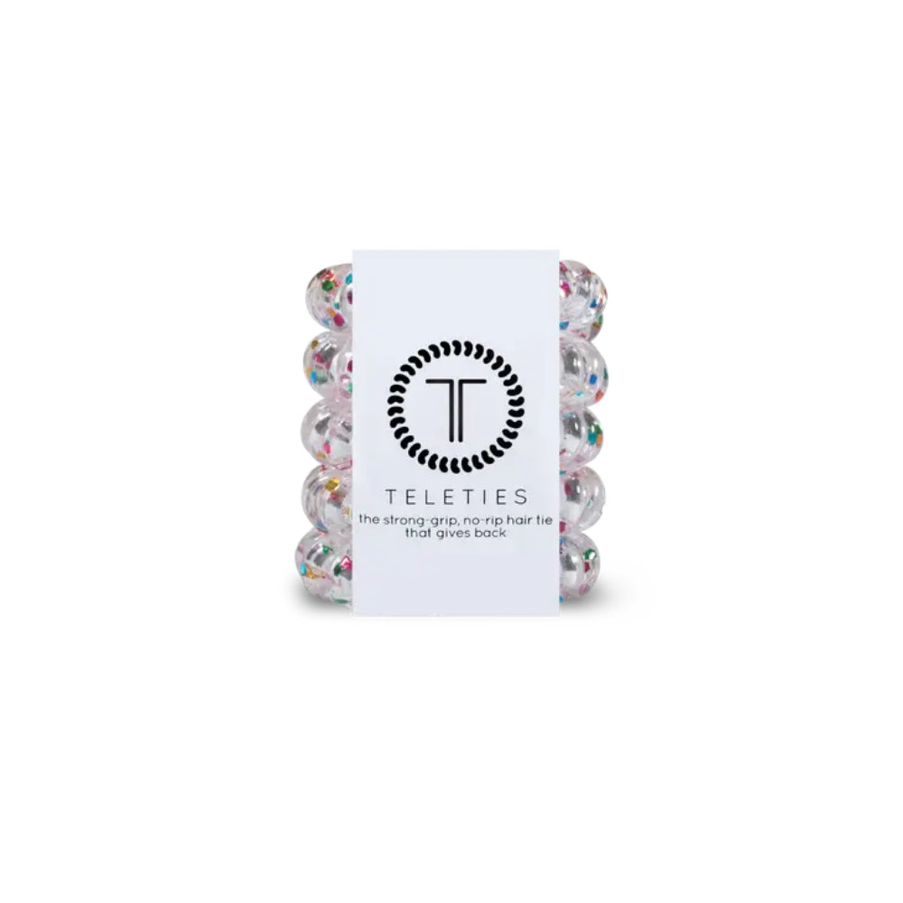 TELETIES Branded Tiny Hair Tie Set - Pack of 5 Pieces