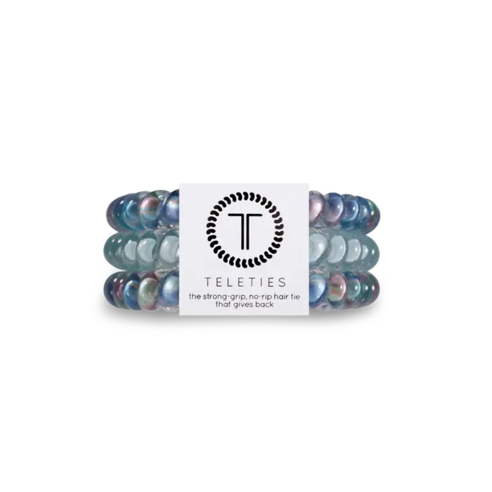 TELETIES Small Hair Ties - Stylish Set of 3 for Everyday Use