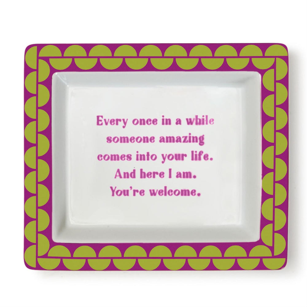 Two's Company Sassy Inspiring Phrase Desk Decorative Tray for Office or Home