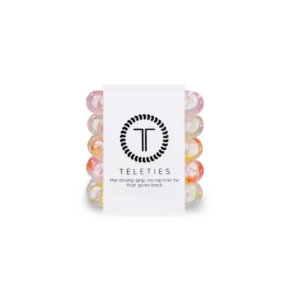 TELETIES Branded Tiny Hair Tie Set - Pack of 5 Pieces