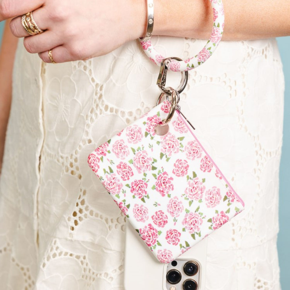 Oventure Mini Silicone Pouch with Fifty States Floral Design - Ideal Everyday Organizer