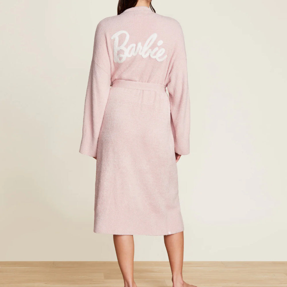 Barefoot Dreams CozyChic Lite® Dusty Rose/White Barbie™ Kimono Robe