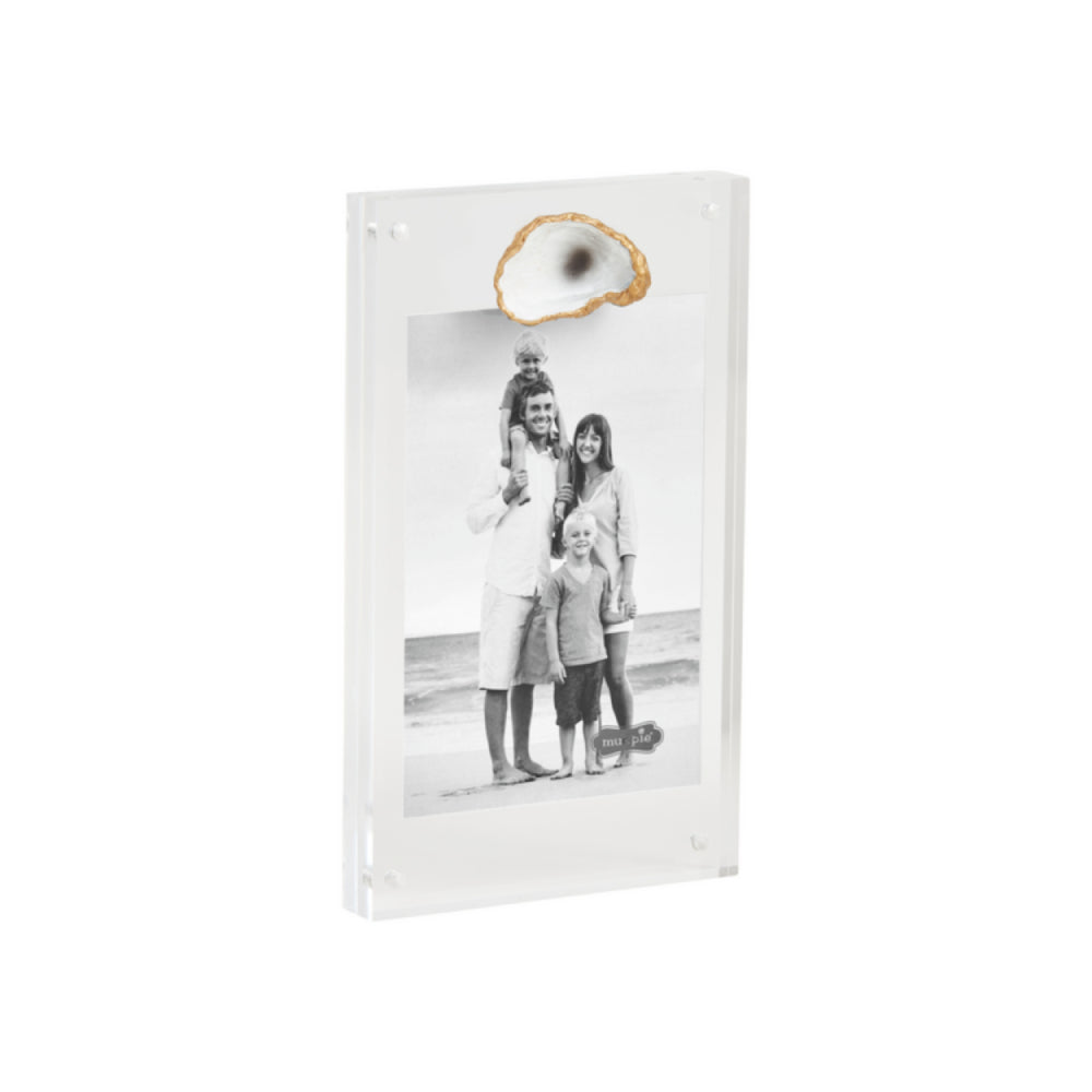Mud Pie 4x6 High - quality Acrylic Oyster - designed Picture Frame