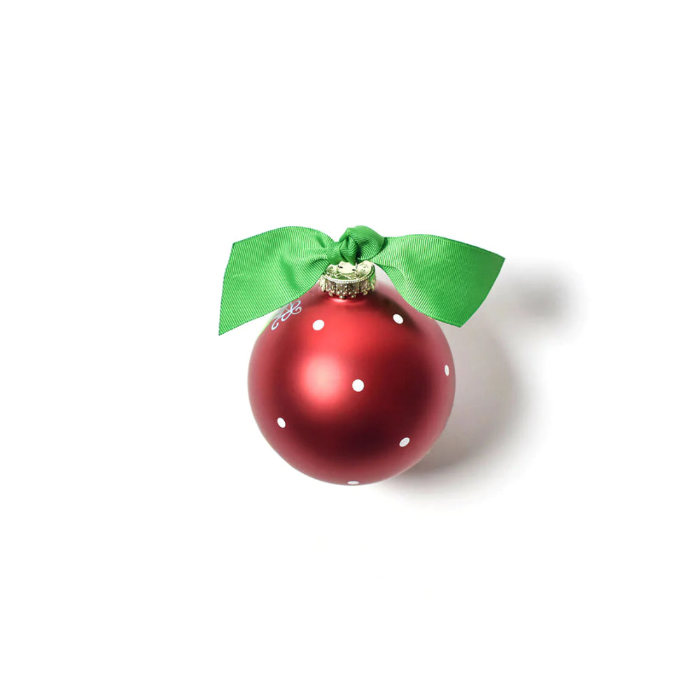 Handcrafted Cotton Colors Glass Ornament for Your First Christmas