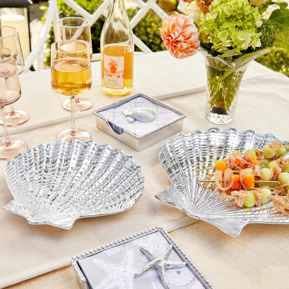 Exquisitely Handmade Small Coastal - Inspired Scallop Shell Platter