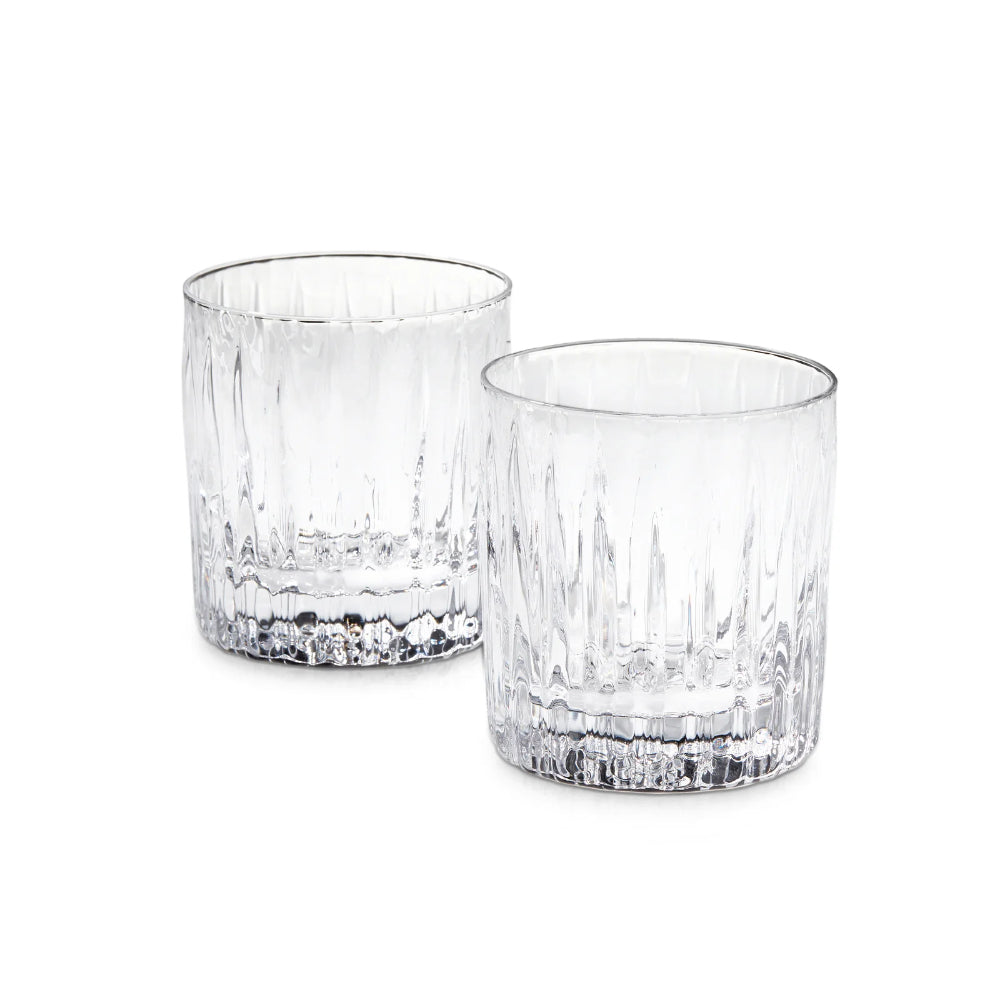 Simon Pearce Montpelier Double Old Fashioned Glassware Set - A Pair of Stylish Drinking Glasses