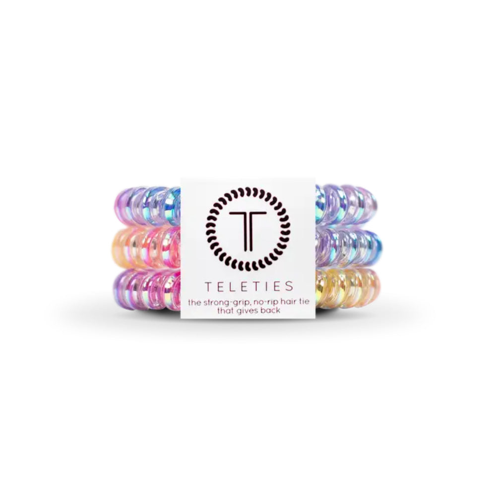 TELETIES Small Hair Ties - Stylish Set of 3 for Everyday Use