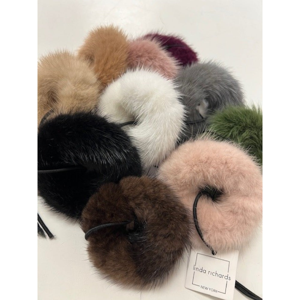 Authentic Mink Scrunchies in Neutral Color Assortments