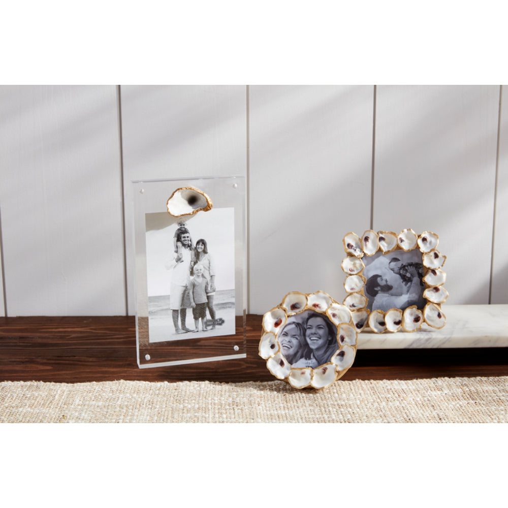 Mud Pie 4x6 High - quality Acrylic Oyster - designed Picture Frame