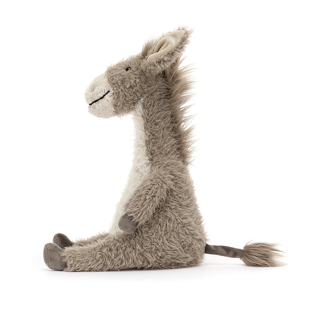 Adorable Jellycat Dario Donkey with Soft Fur and Charming Features