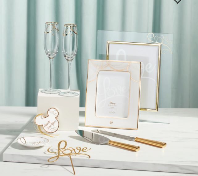 8x10 Disney Bridal Frame with 24k Gold Decal and Mickey Minnie Design