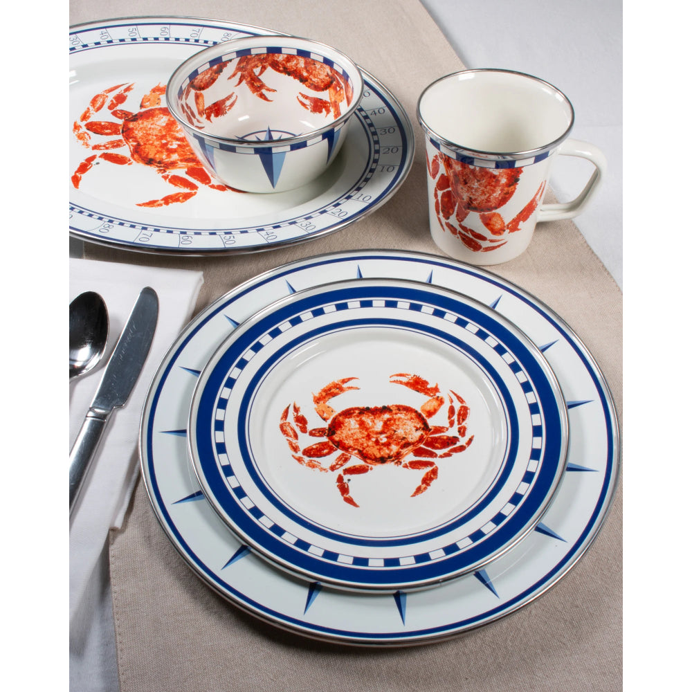Golden Rabbit Brand Oval-shaped Crab House Serving Platter for Dining