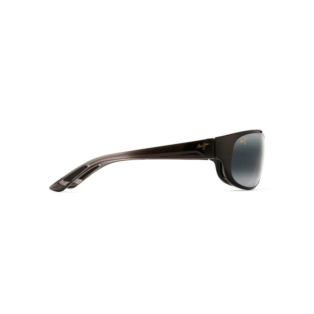 Maui Jim Lightweight Twin Falls Wrap Sunglasses in Gloss Black Fade Frame