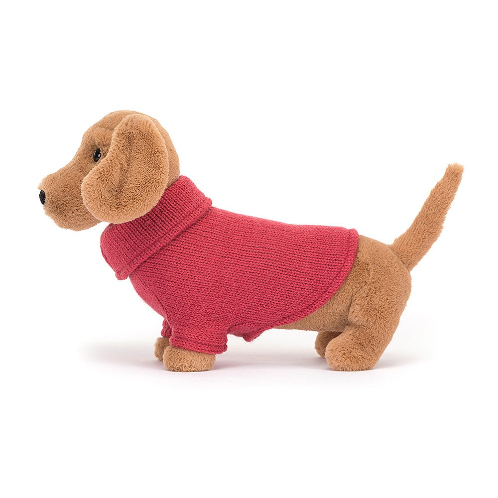 Adorable Jellycat Plush Sweater Sausage Dog Toy