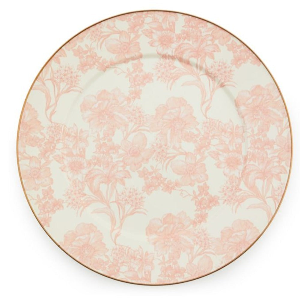MacKenzie-Childs Rosy English Garden Handmade Enamel Serving Platter