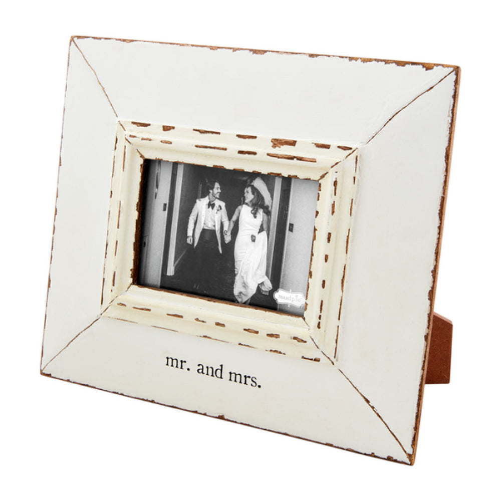 Mud Pie Distressed Mr. & Mrs. Picture Frame for Special Occasions