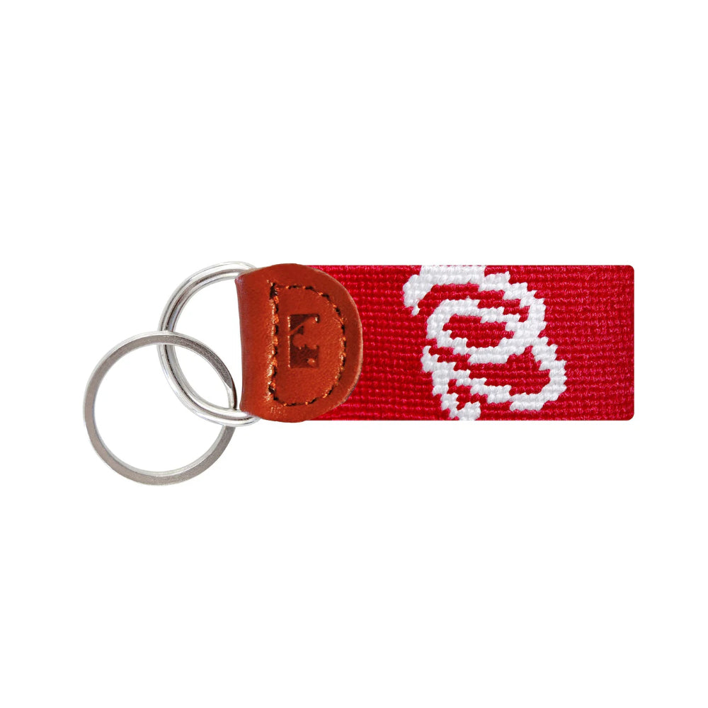 Smathers and Branson Washington Nationals Hand - Stitched Needlepoint Key Fob for Keys Personalization