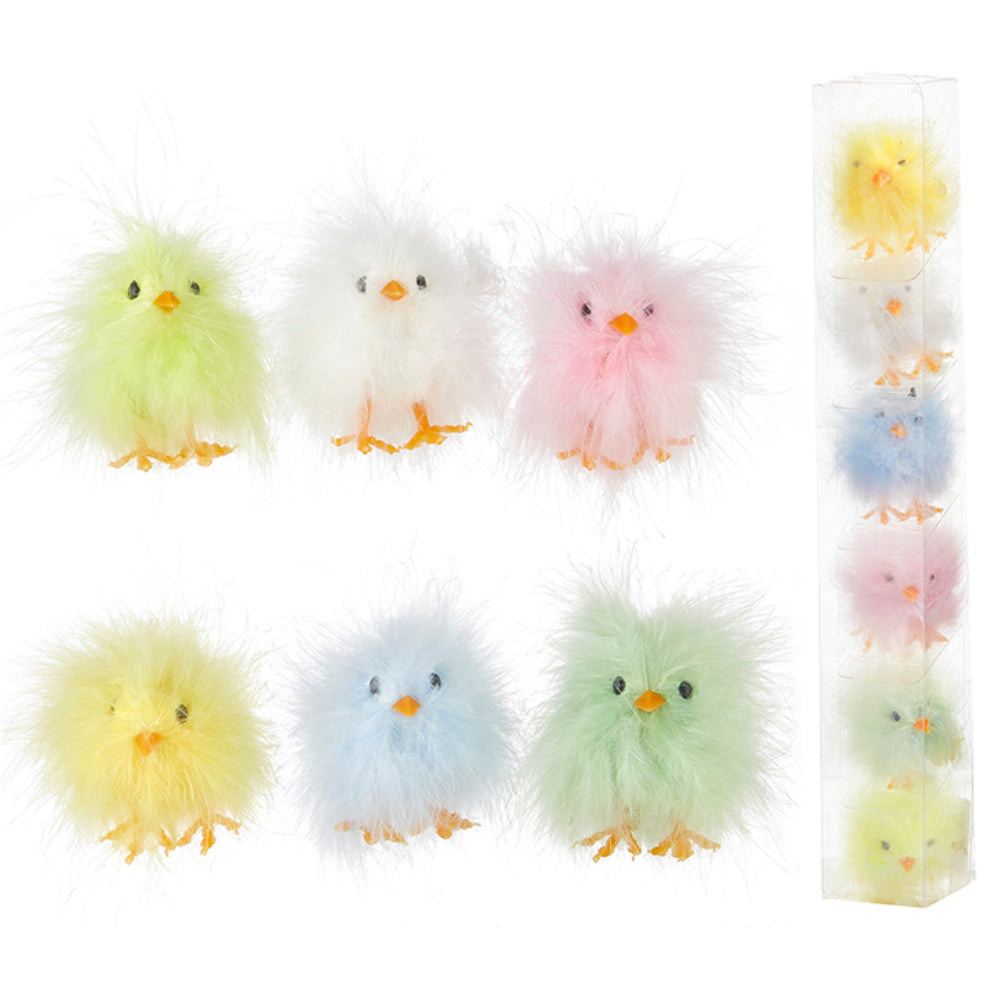 Box Containing an Assortment of Fluffy Little Chicks