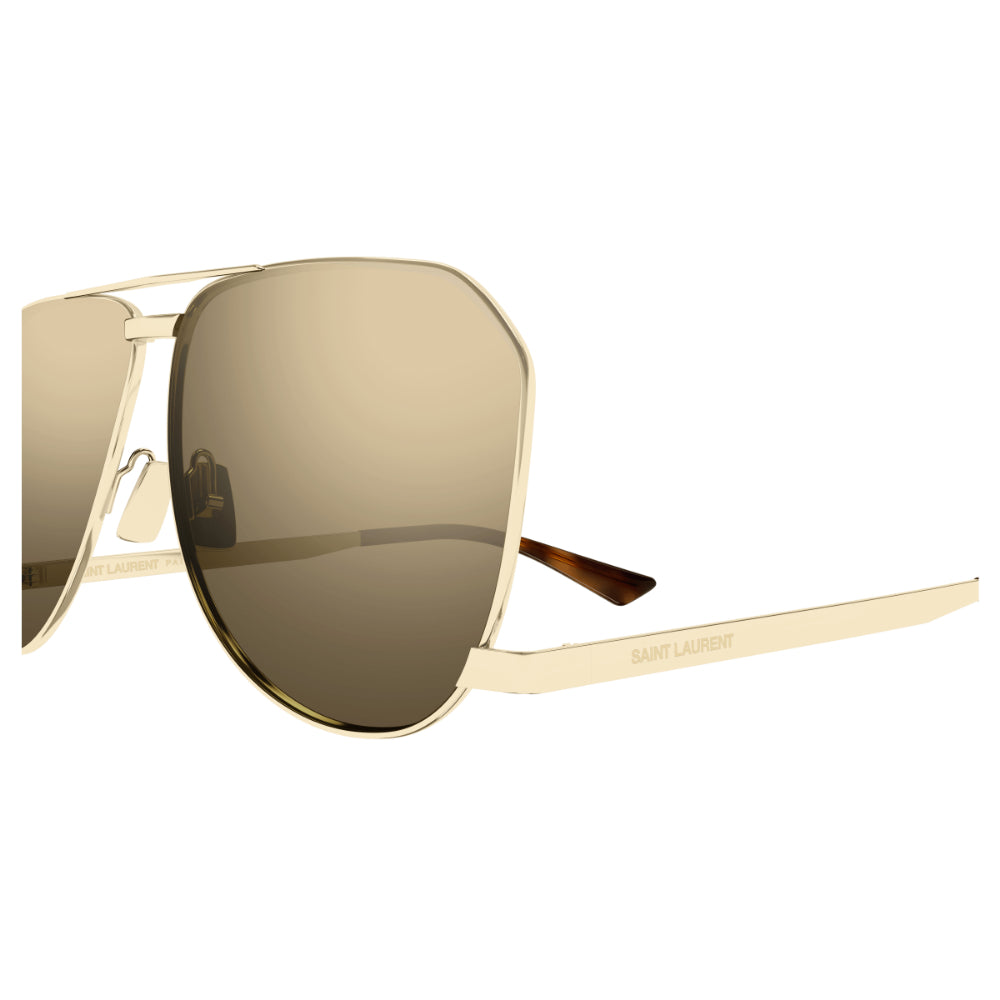 Stylish Saint Laurent SL 690 DUST Gold Men's Aviator Sunglasses for Fashionable Men
