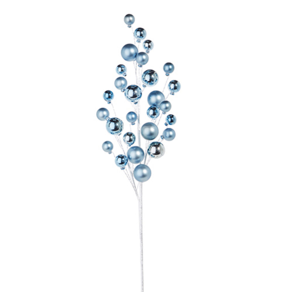 Raz Imports Winter Season Blue Decorative Ornament Spray for Festive Decorations