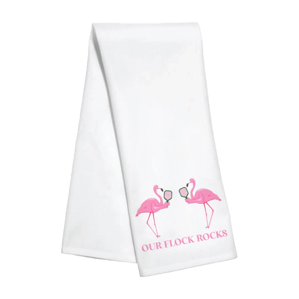 Colorful and Fun Kitchen Towel - Our Flock Rocks Design