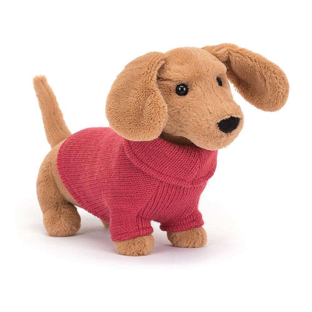 Adorable Jellycat Plush Sweater Sausage Dog Toy