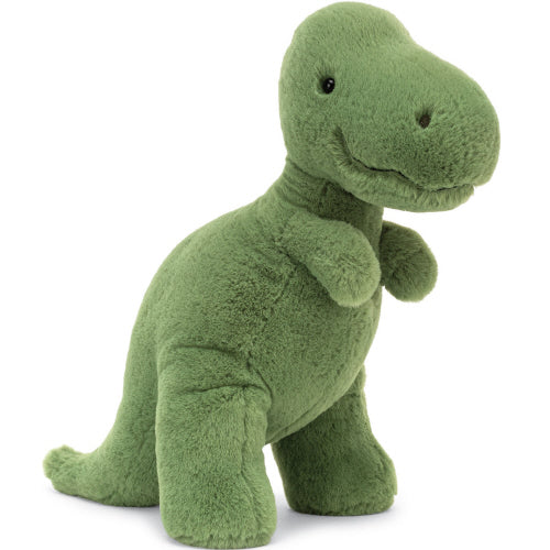 Adorable Jellycat Soft Green Fossilly T-Rex Stuffed Toy