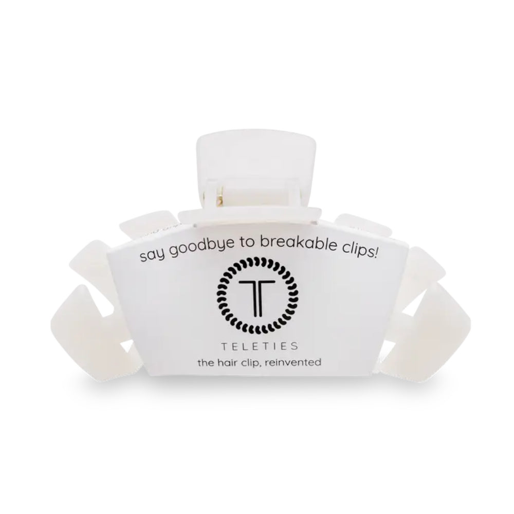 TELETIES Coconut White Bendable Hair Clips for All Hair Types