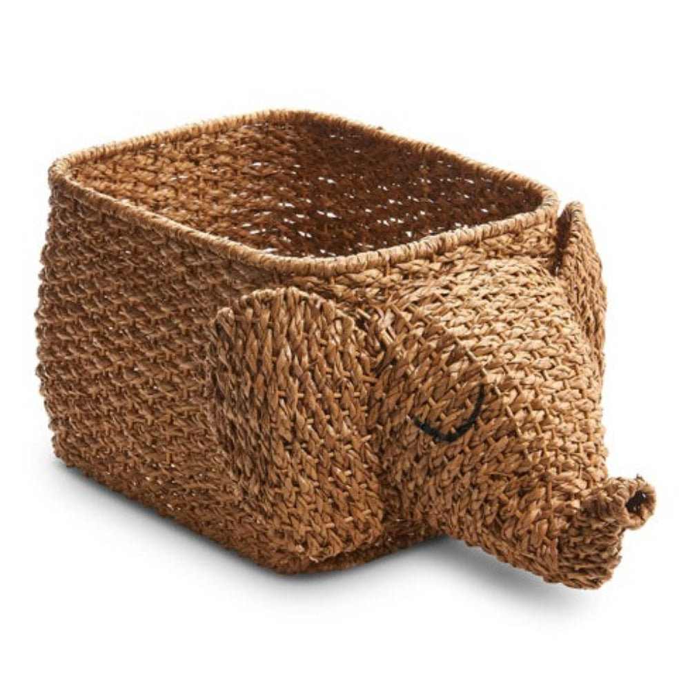 23.5 - Inch Natural Sea Grass and Wicker Elephant Basket (In - Store Pickup Only)