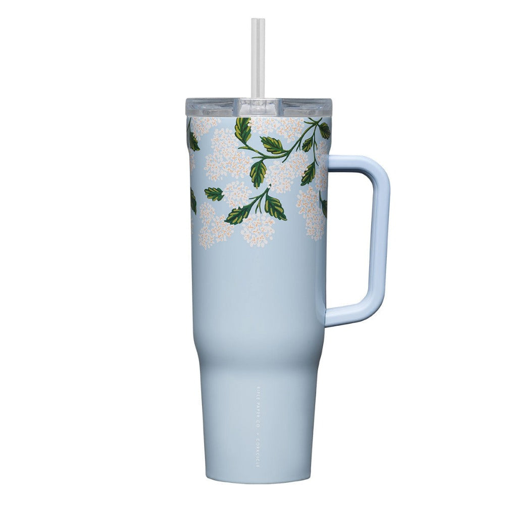Corkcicle 40-ounce Rifle Paper Design Insulated Straw Cruiser Cup