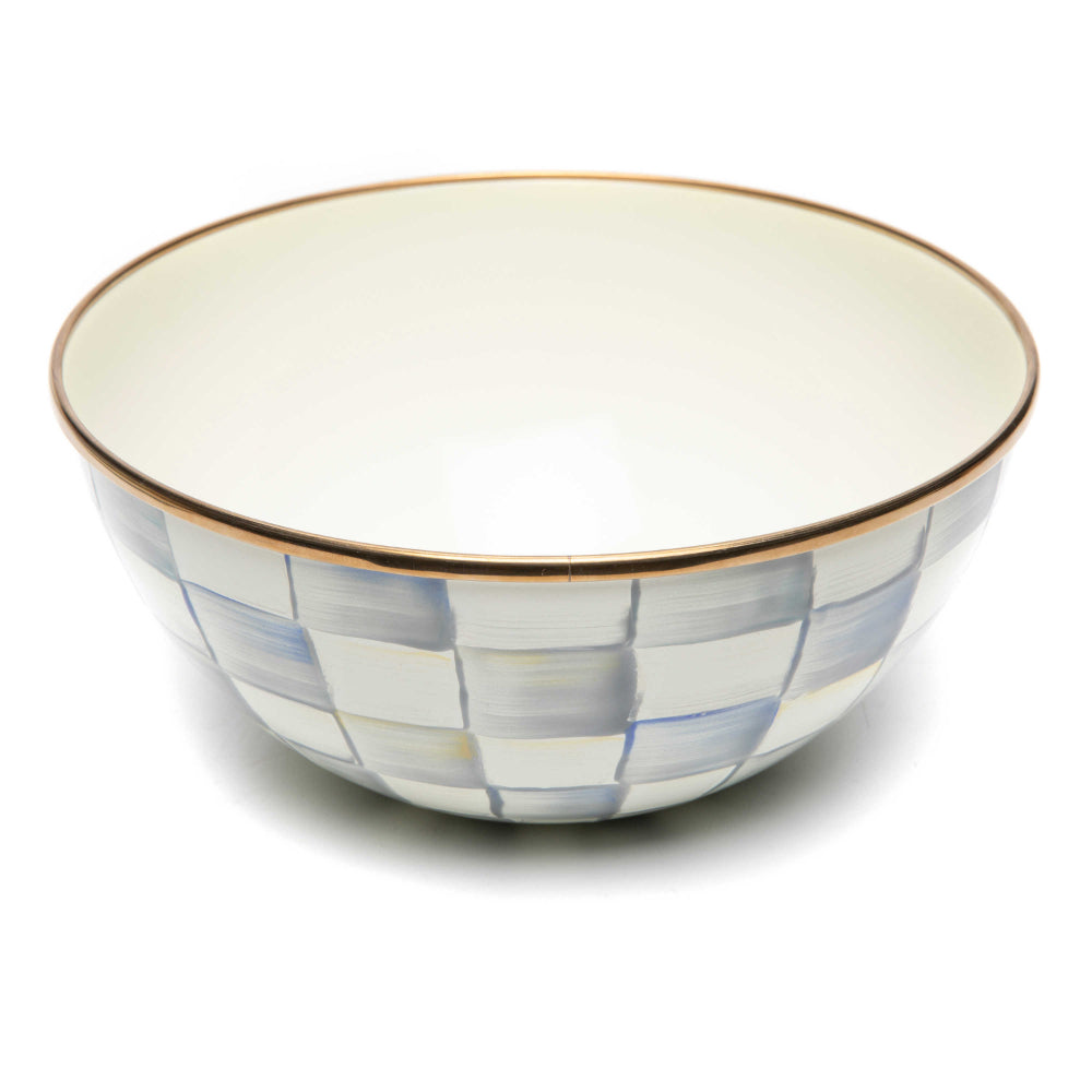 MacKenzie-Childs High - Quality Sterling Check Enamel Bowl for Everyday Use