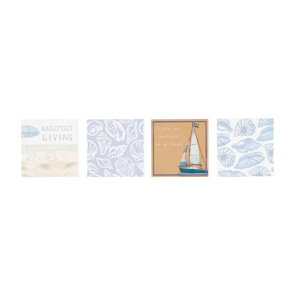 Mud Pie 12-Piece Sea-Themed Paper Cocktail Napkins