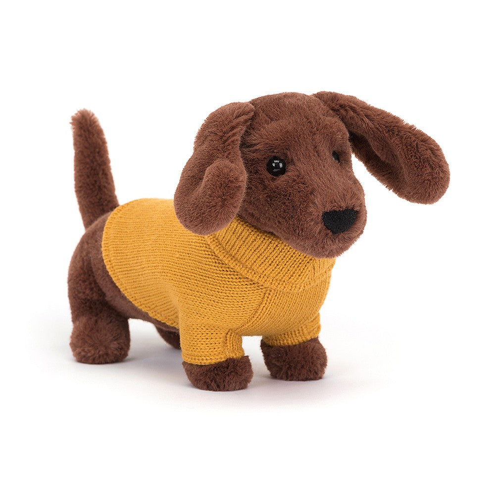 Adorable Jellycat Plush Sweater Sausage Dog Toy