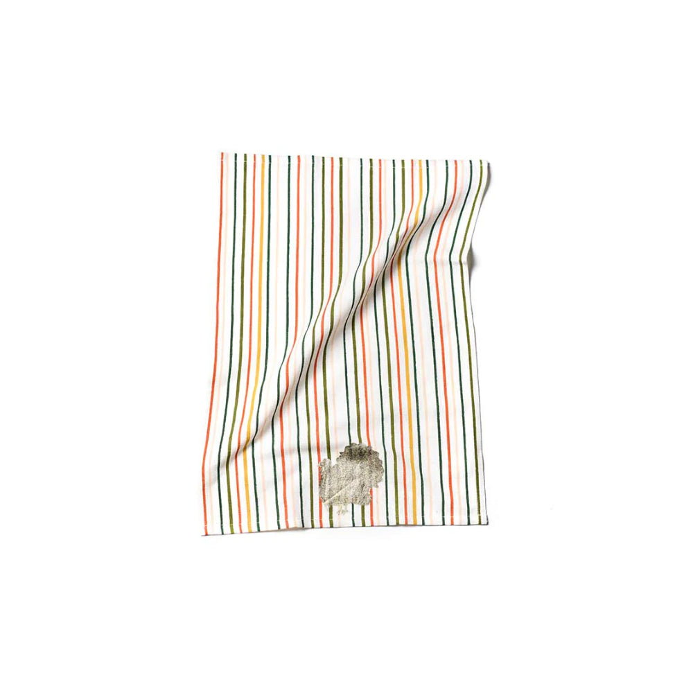 Medium-sized Cotton & Linen Blend Turkey Stripes Hand Towel