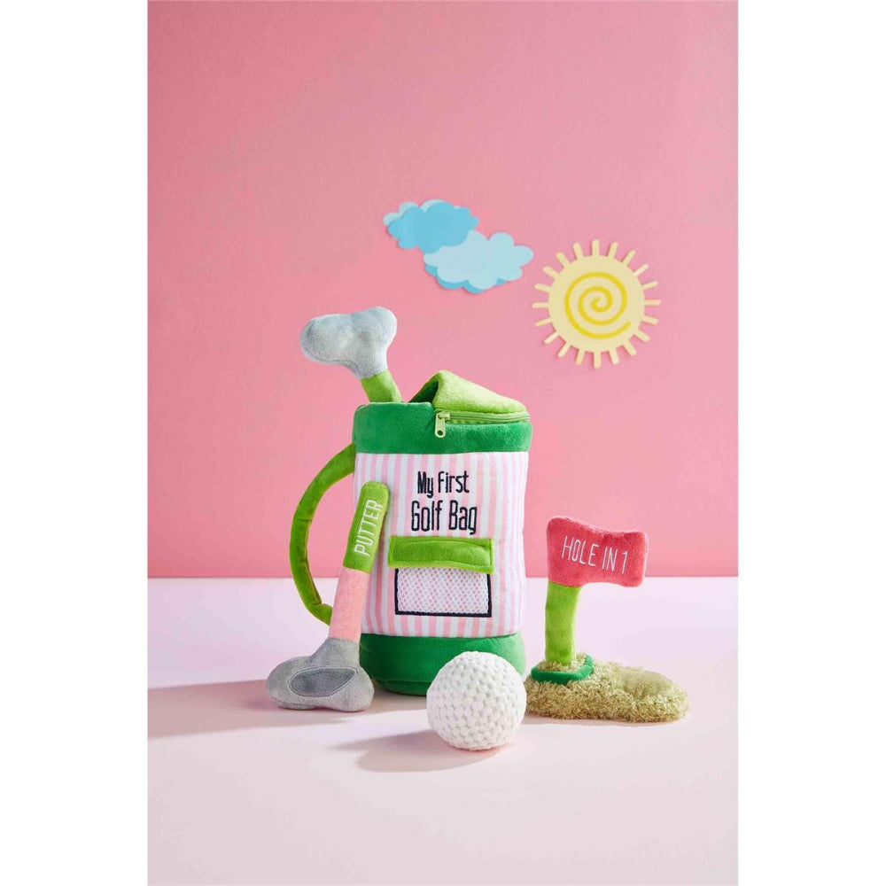 Mud Pie Soft Plush Golf Bag Set with Interactive Accessories