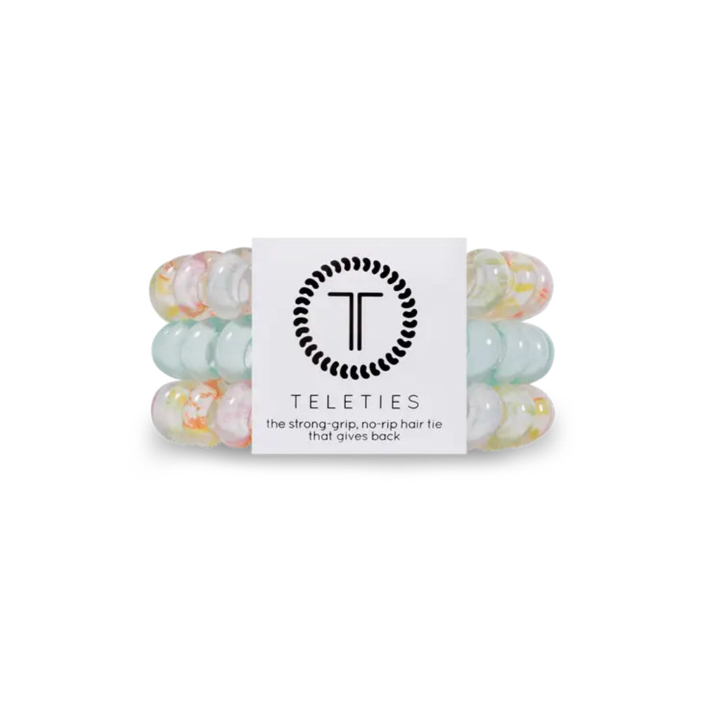 TELETIES Set of 3 Large-sized Hair Ties for Women's Hairstyling