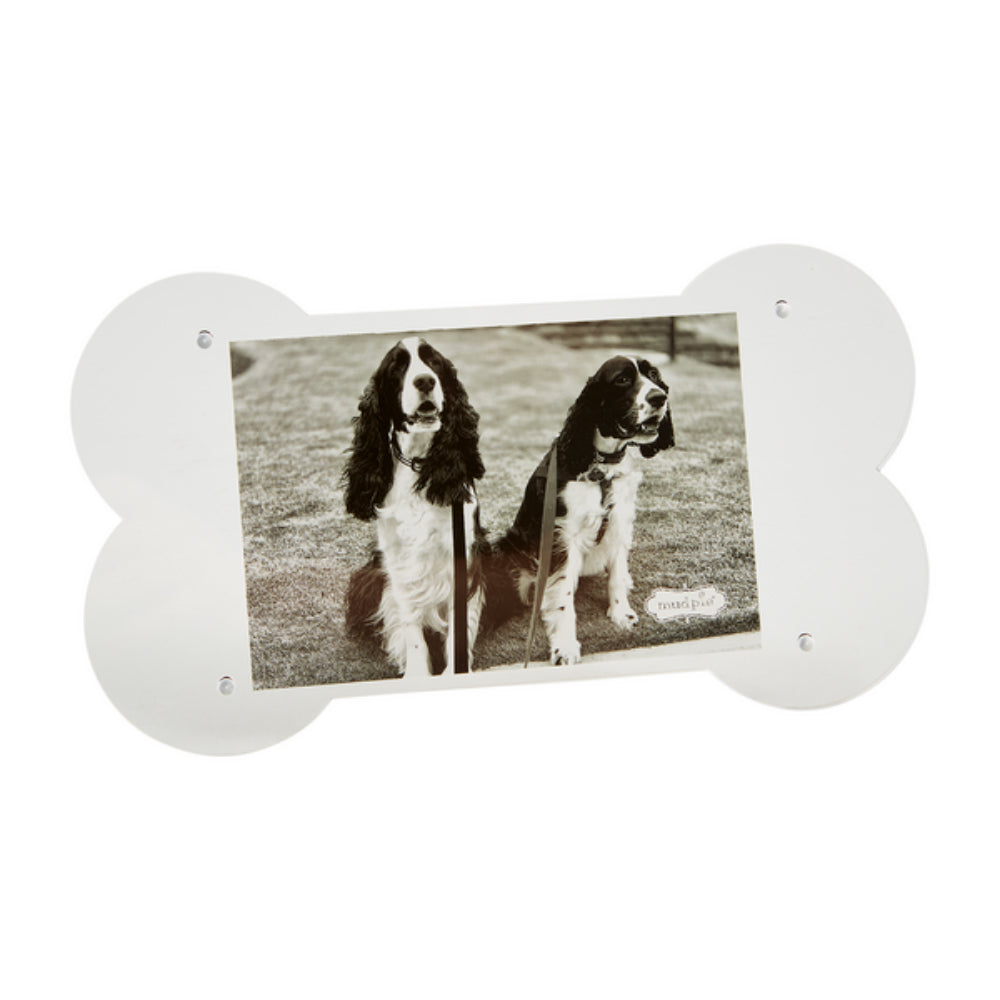 Stylish Mud Pie Acrylic Dog Bone - Shaped Picture Frame for 4' x 6' Photos
