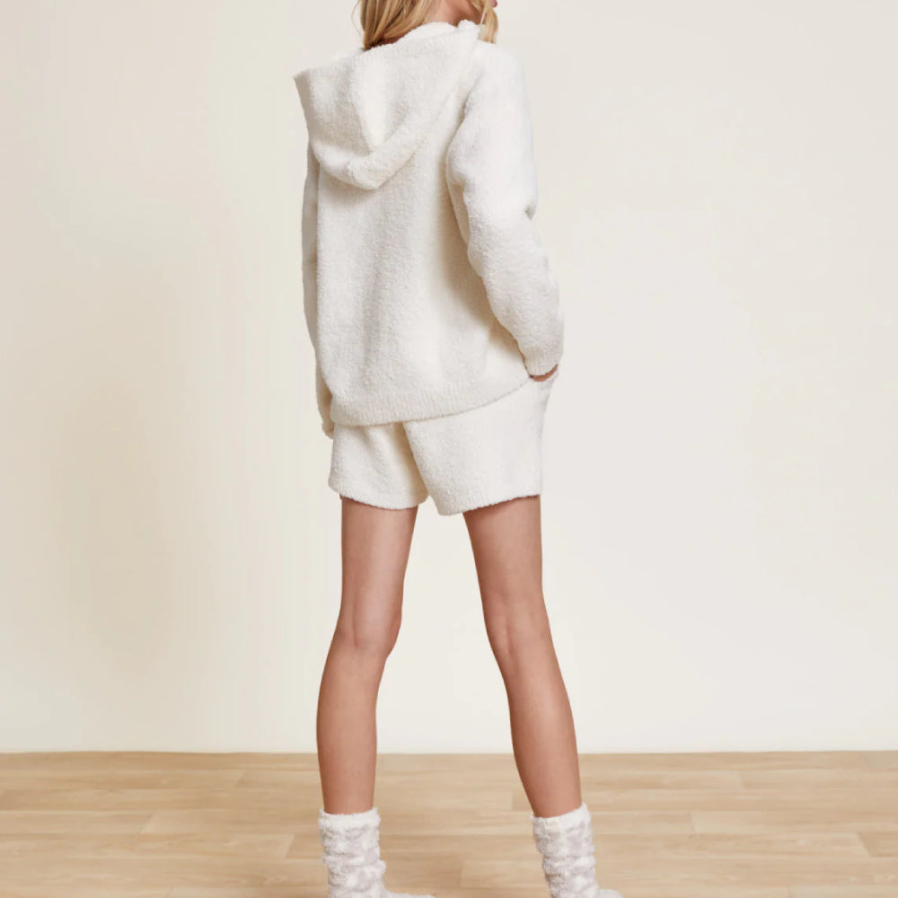 Barefoot Dreams CozyChic® Cream Youth Hoodie and Shorts Lounge Set