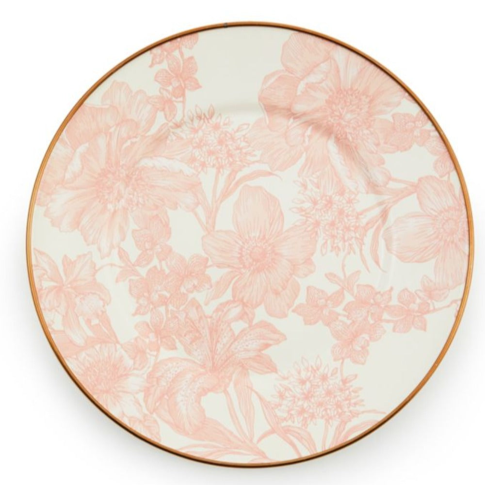 MacKenzie-Childs Rosy English Garden Enamel Salad or Dessert Plate
