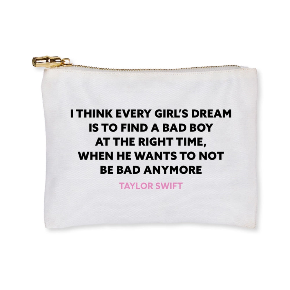 Sleek Taylor Swift-Inspired Flat Zip Travel Bag