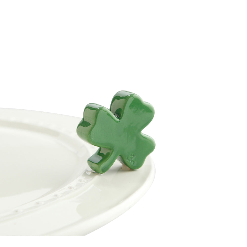 Nora Fleming Mini Decor - Irish at Heart Kelly Green Shamrock