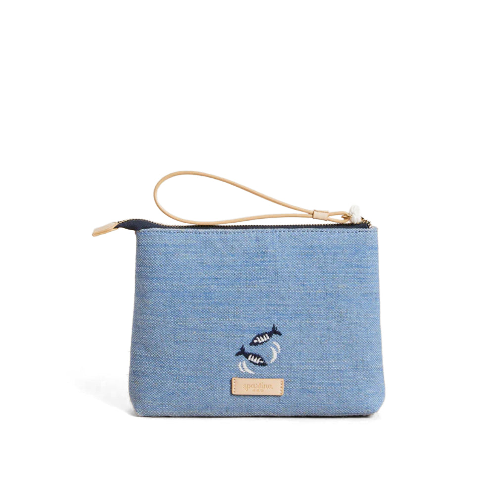 Spartina Stylish Carina Wristlet Bag Featuring Hamilton Seahorse Design