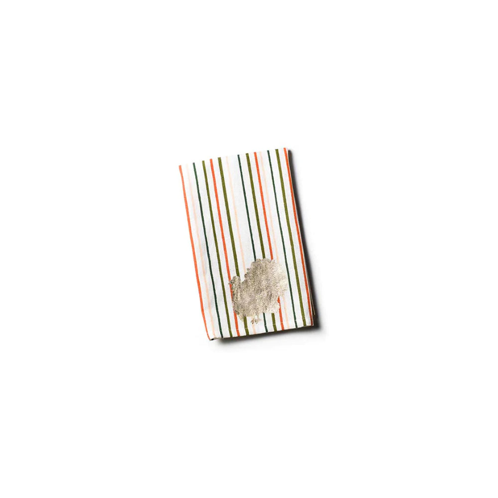 Medium-sized Cotton & Linen Blend Turkey Stripes Hand Towel