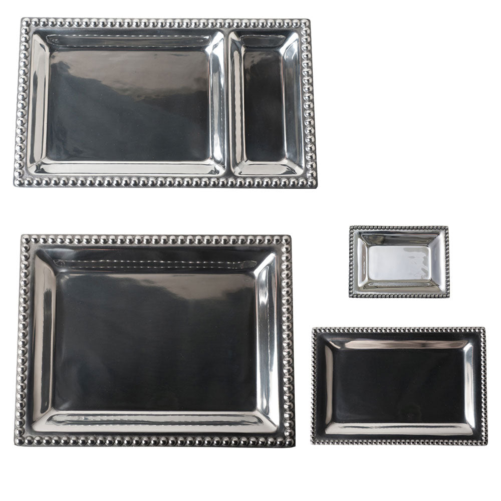 Salisbury Beaded Aluminum Infinity Trays for Various Occasions