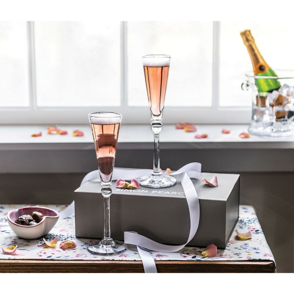 Simon Pearce Handmade Hartland Style Champagne Flute Glassware