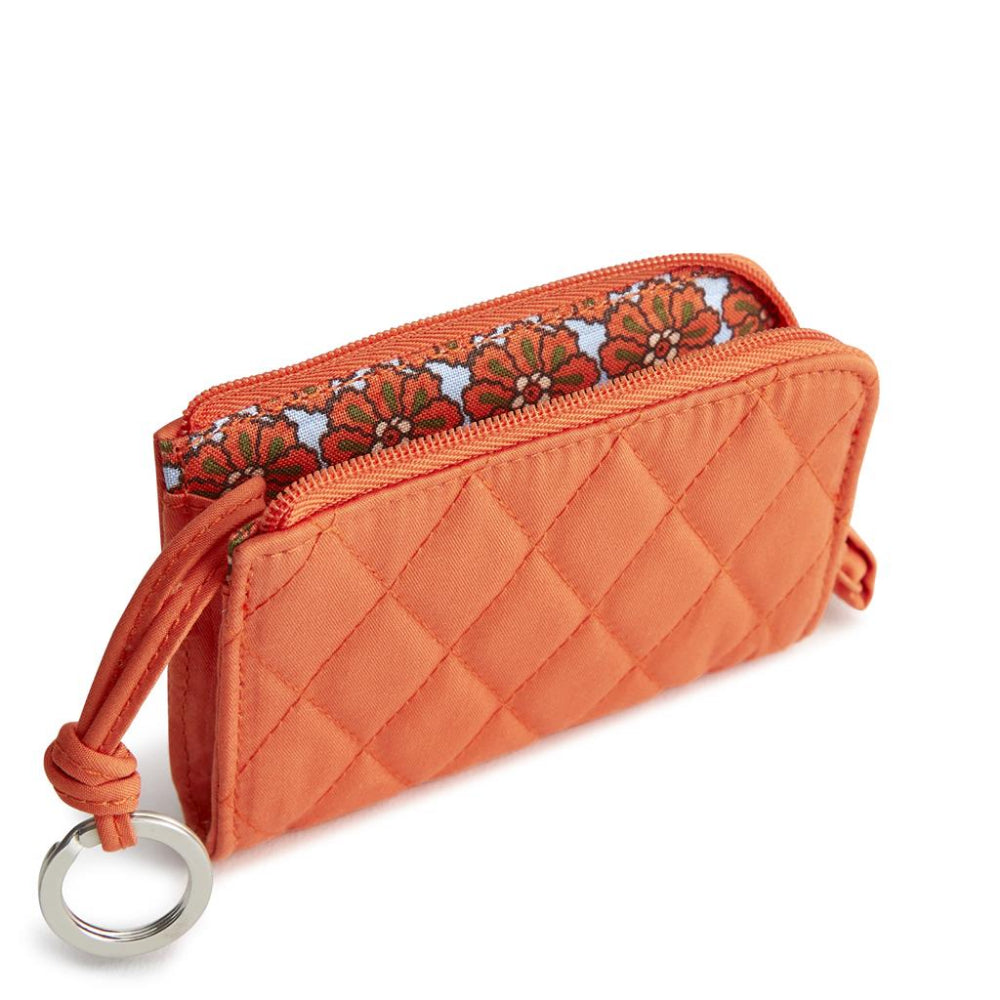 Vera Bradley Cotton Gabardine Zip Card Pouch for Minimalist Carrying