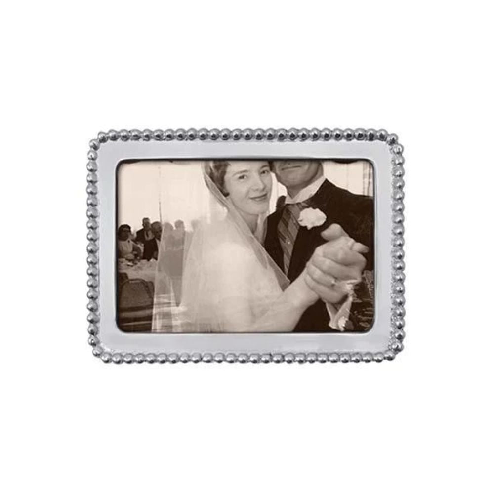 Beaded Ornamental Mariposa Picture Frame - Part of the Classic String of Pearls Collection